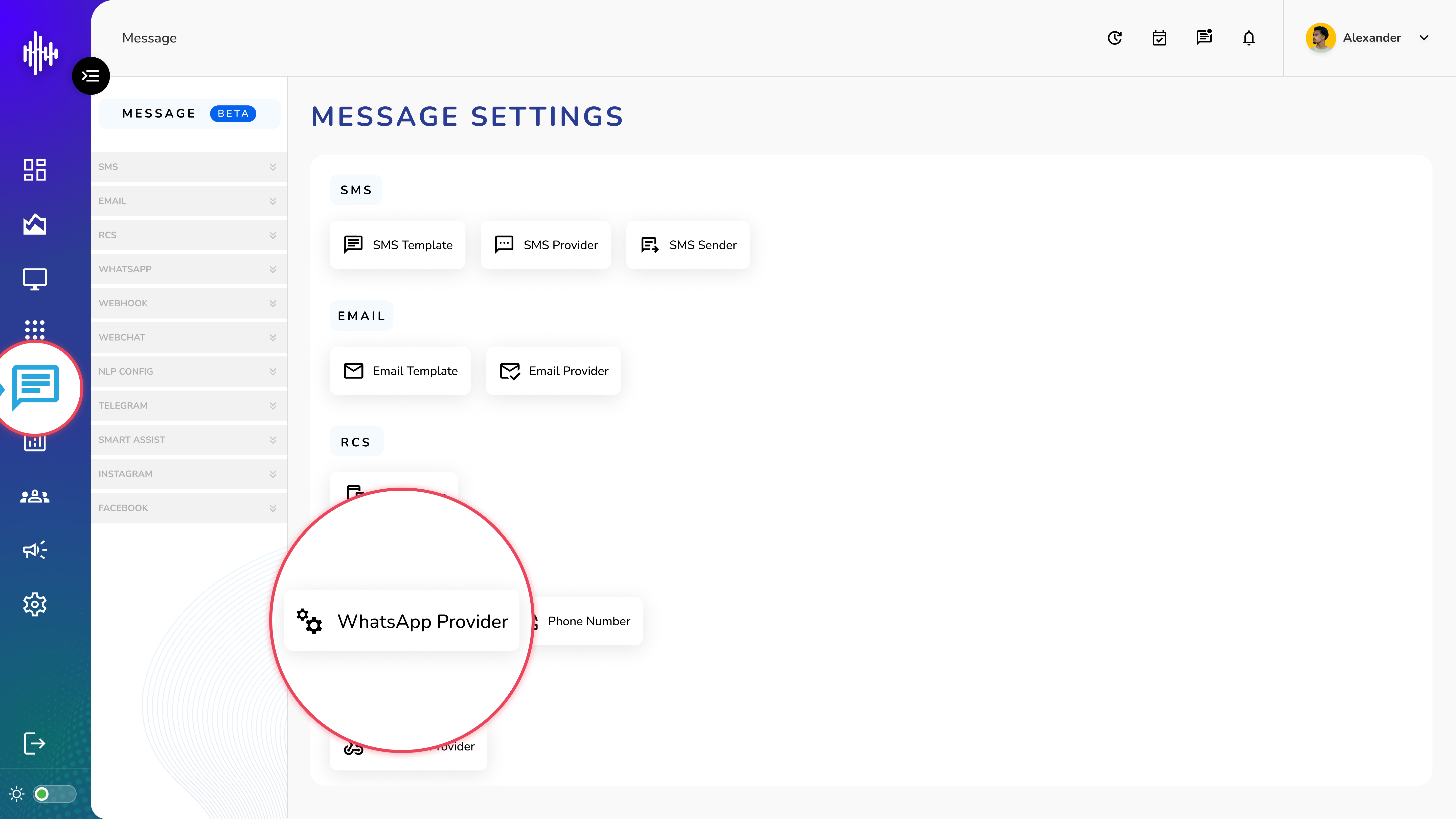 Message-WhatsApp Provider